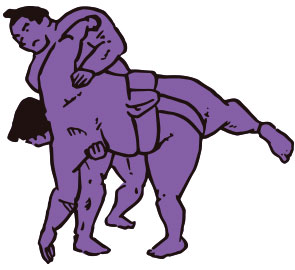 手ぬぐい巻き落とし
