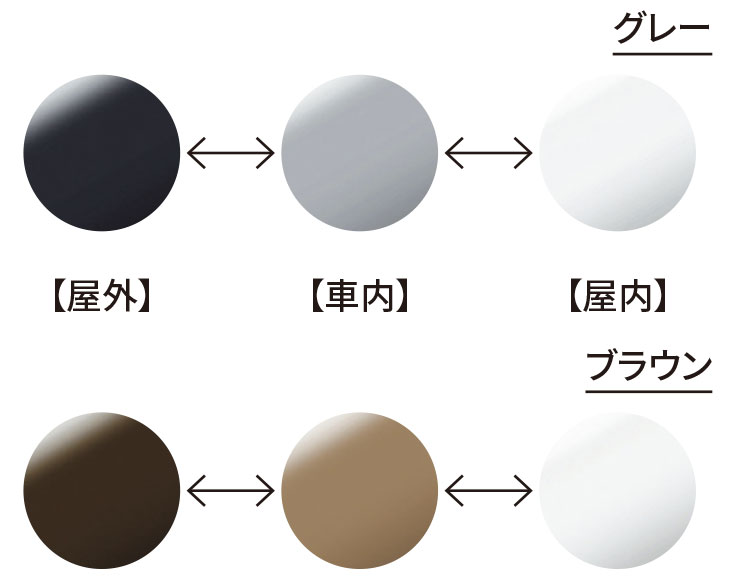 グレーとブラウンの2色展開