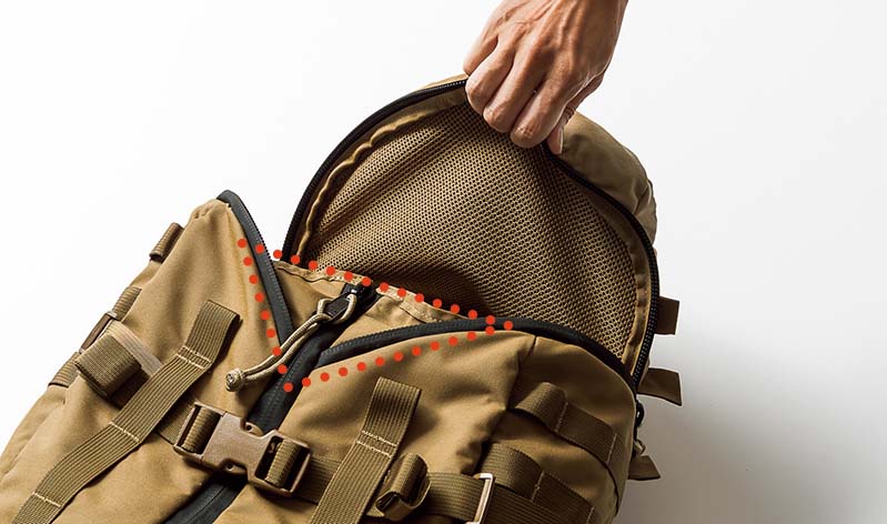 2ステップで3方向にガバッと開く