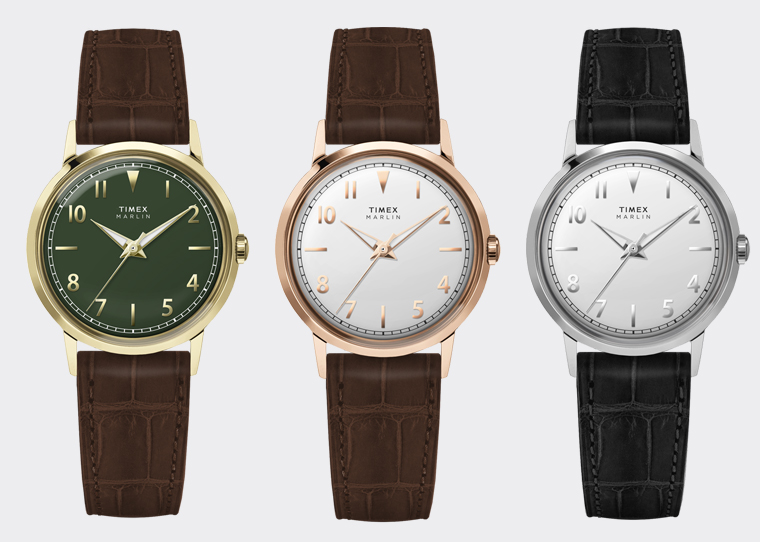 Marlin 34mm 3 hand quartz