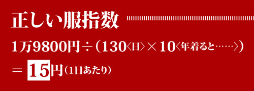正しい服指数