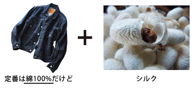 イズネス シルクデニムジャケット