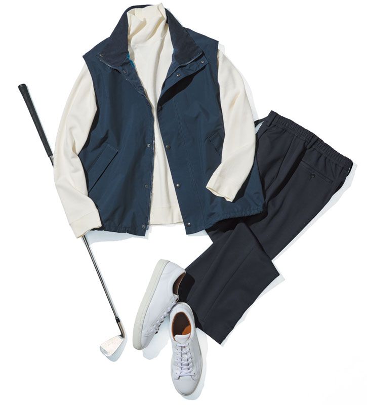 色合わせはネイビー × 白でとことんクリーンに