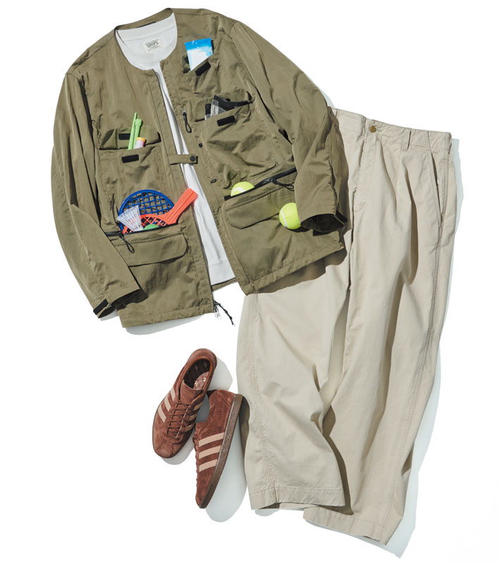 ならではのギア感もカジュアルのアクセントに