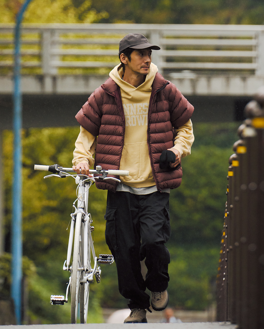 自転車移動での体温調整も叶うコンバーチブル仕様