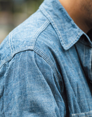 アメリカンワーク薫る荒々しい3本ステッチ