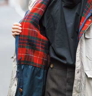 いなたいチェックがさりげなく映える