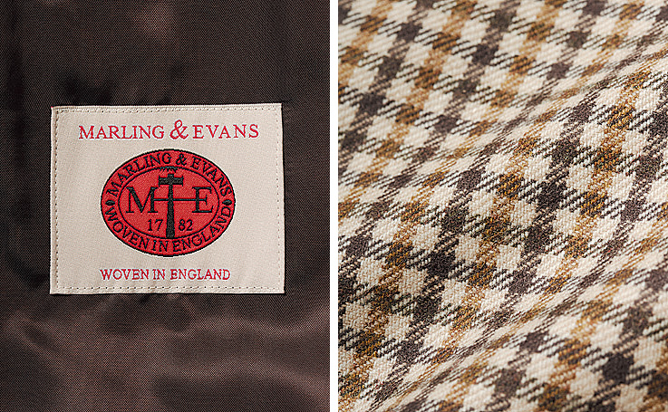 こちらは英国マーリン＆エヴァンスのツイード生地