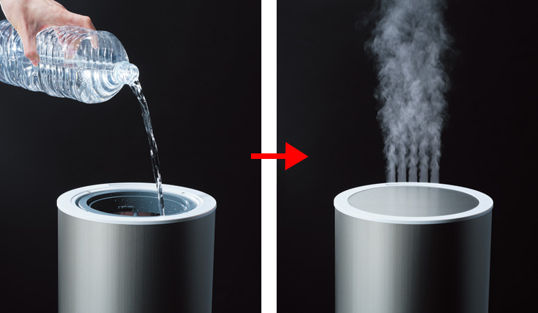 水道水を注ぐだけで純水を生成、ウルトラマイクロミストを拡散