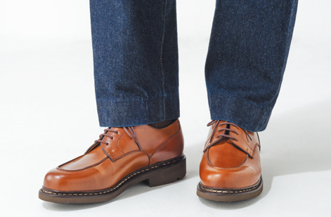 パラブーツ × ユナイテッドアローズのウイスキーコードバン シャンボード