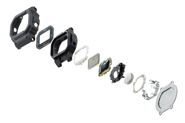 Gショック史上最少の耐衝撃構造でもある