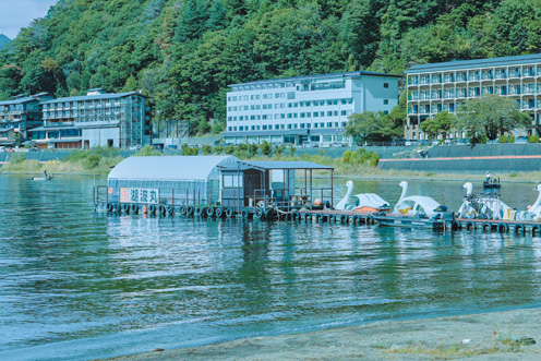 河口湖 レンタルボート 湖波