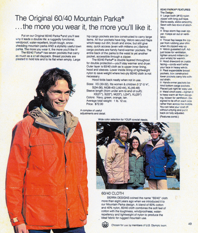 オリジナル60/40のマウンテンパーカ