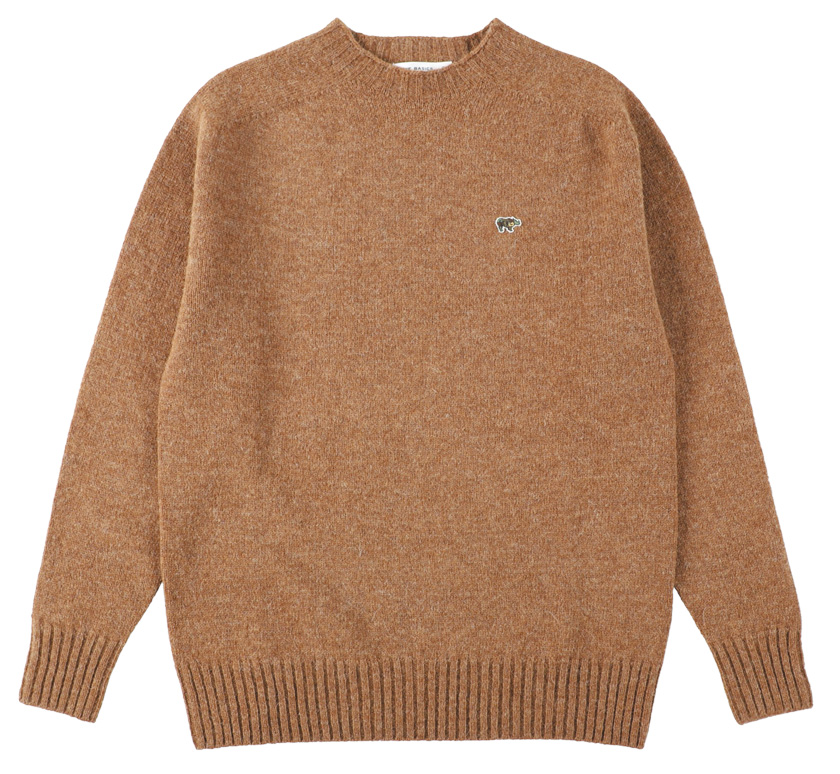 サイのシェットランド ウールクルー ネック セーター