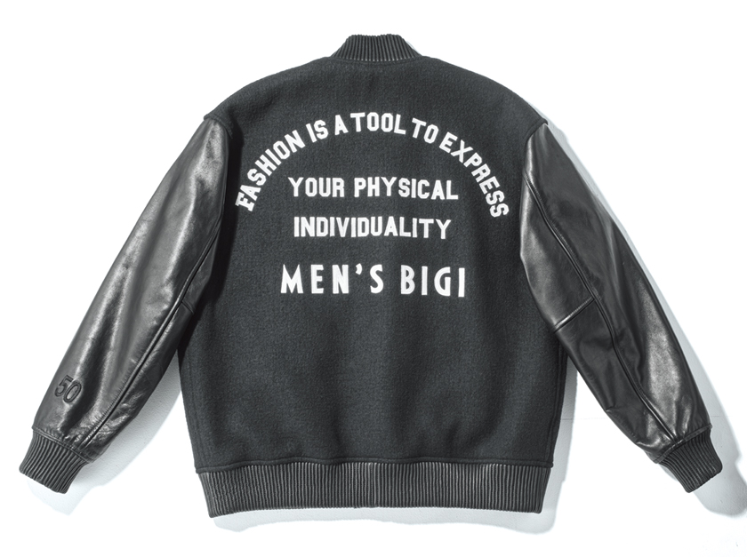 メンズビギの50th Anniv.菊池武夫 クレーターウールメルトンスタジアムジャンパー