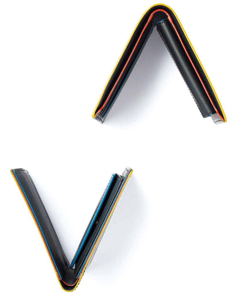 ストライプカラードエッジ（2つ折り財布）