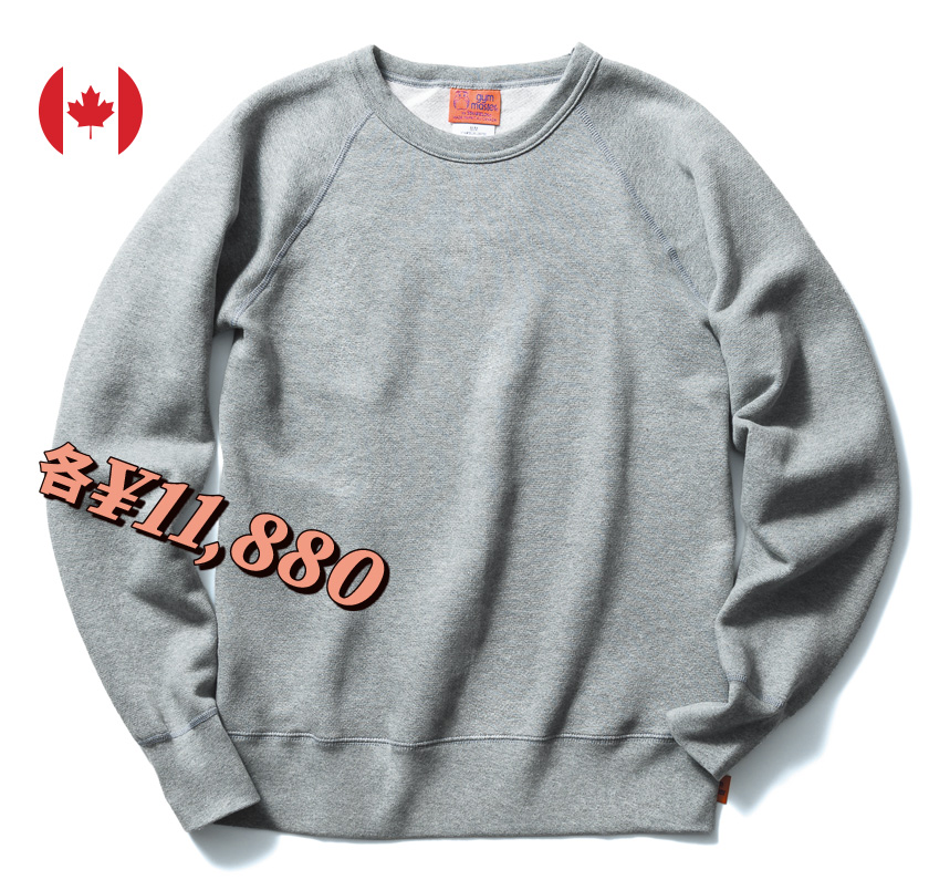 ジムマスター メイド イン カナダラグラン スウェット クルーネック