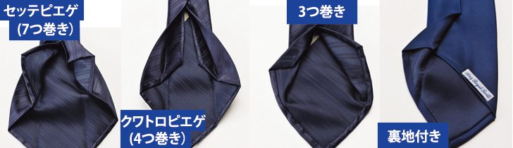 ネクタイ裏構造