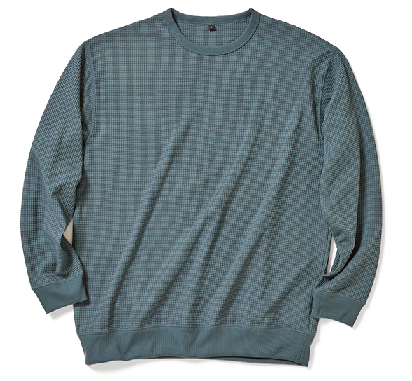 無印良品　UVカット乾きやすいワッフルクルーネック長袖Ｔシャツ