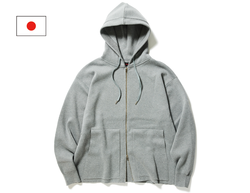 キャバン コットンカシミヤジップパーカー