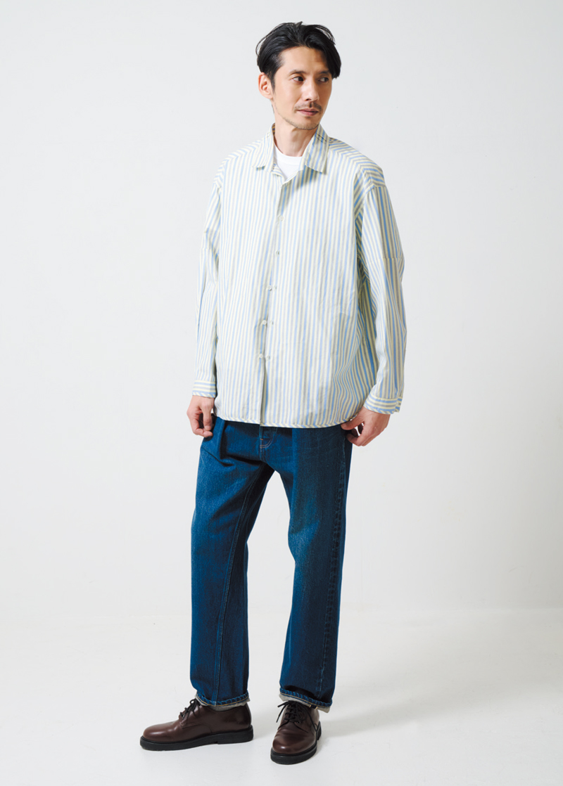 MANAVE マナベ ストライプシャツ
