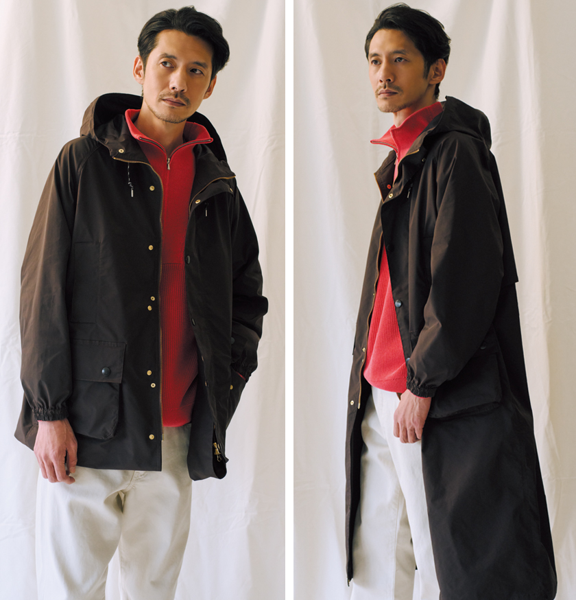 ダックス × サイ ジップアップ フード付きコート