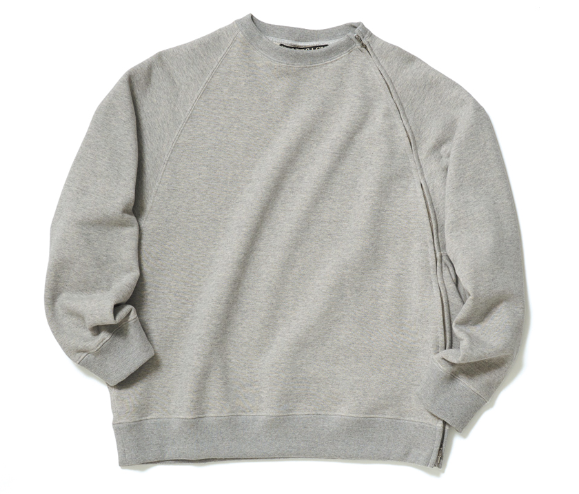 ハバーサック　クルーネックシームジップ スウェットシャツ