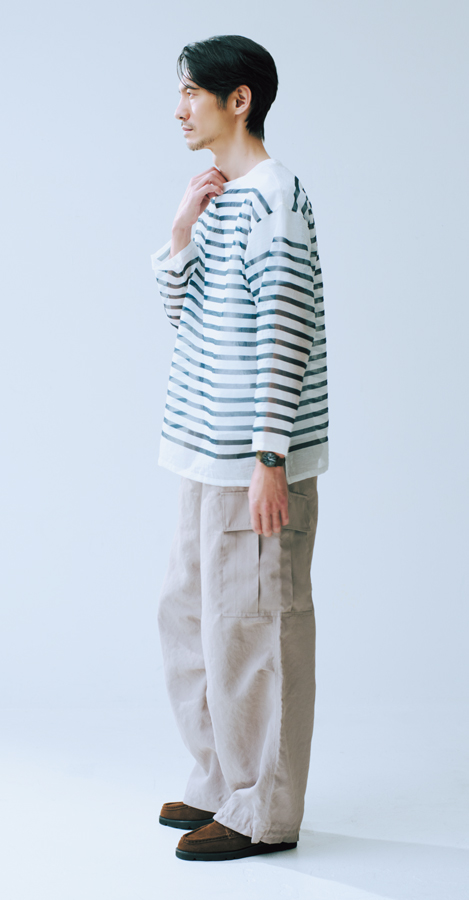 マンネンロウ　メッシュバスクシャツ