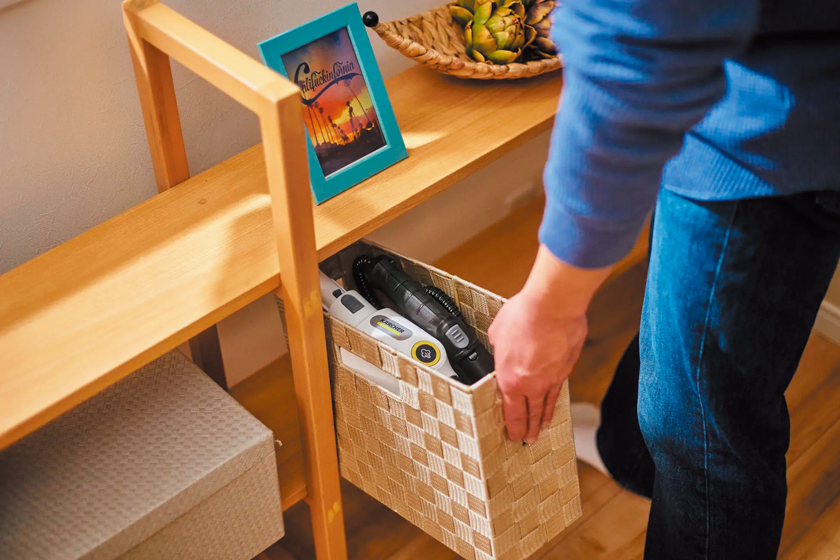 分解可能な省スペース設計、部屋のスキマに収まる