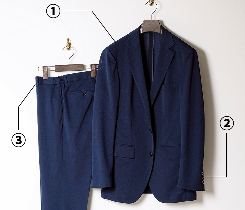 ユニバーサルランゲージ ネイビーレーベル スマクティブ クール ジャージー セットアップ