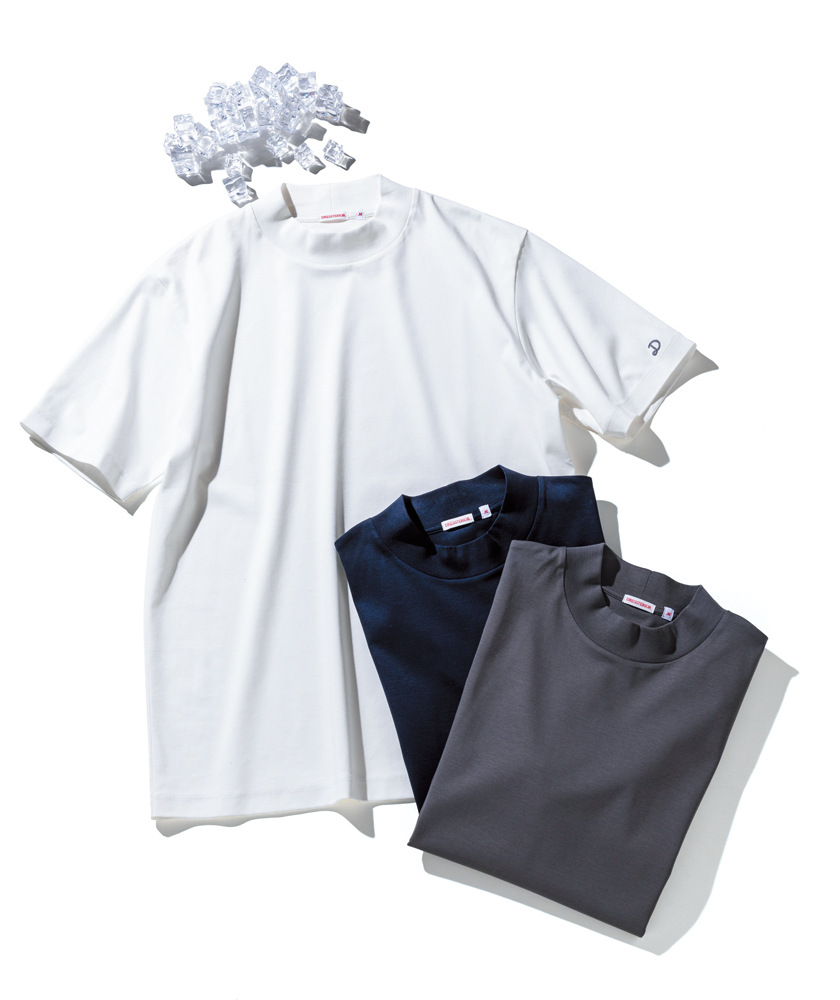 DRESSTERIOR ドレステリア アイスクリアコットンモックネックTシャツ