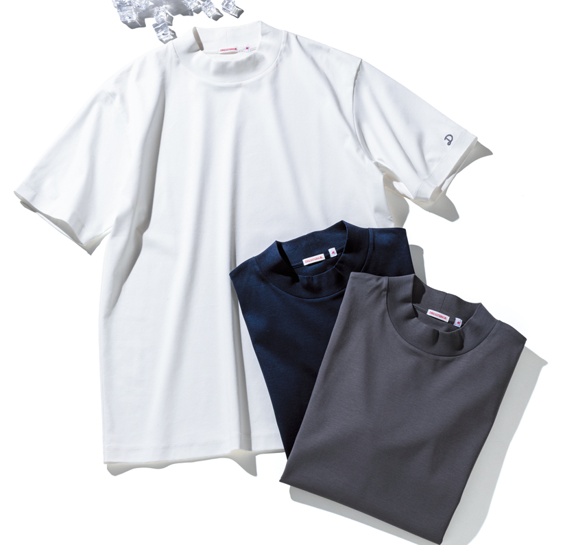 DRESSTERIOR ドレステリア アイスクリアコットンモックネックTシャツ