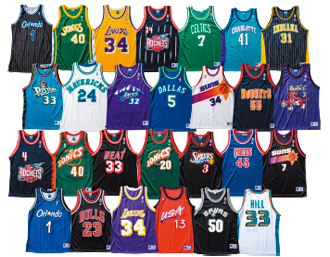 NBAと連携し、全27チームの公式ユニフォームを製作