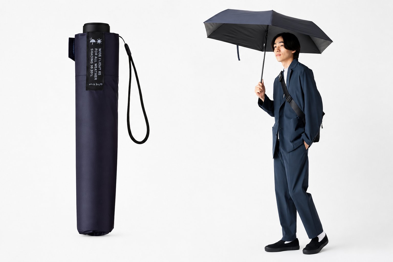 遮光率99.99％以上！】メンズ日傘デビューにちょうどいい晴雨兼用傘