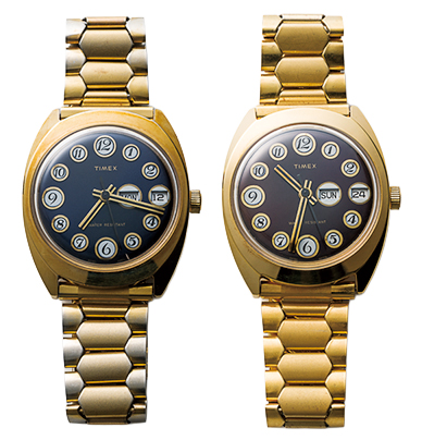 手巻きムーブメントを搭載した1975（左）&1976（右）モデル