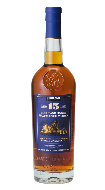 Kirkland Signature カークランドシグネチャー 15年熟成 ハイランドシングル モルトスコッチウイスキー 750ml