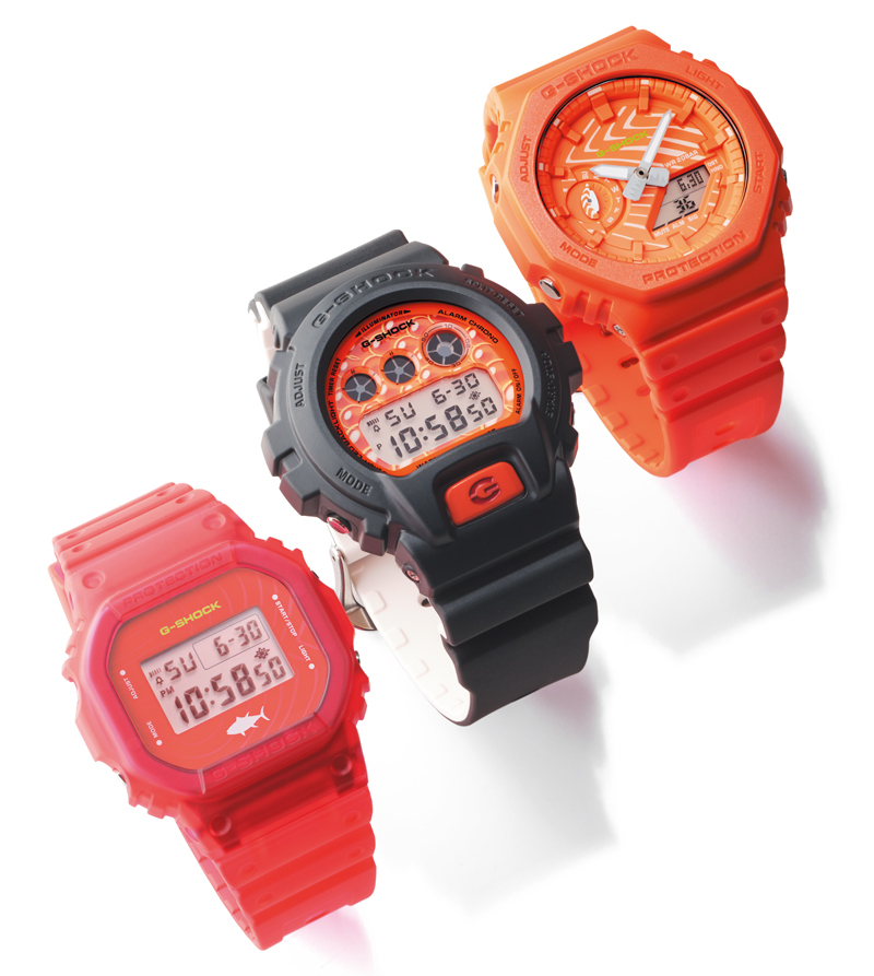 カシオのDW-5600SSH-4JR／DW-6900SSH-1JR／GA-2100SSH-4AJR